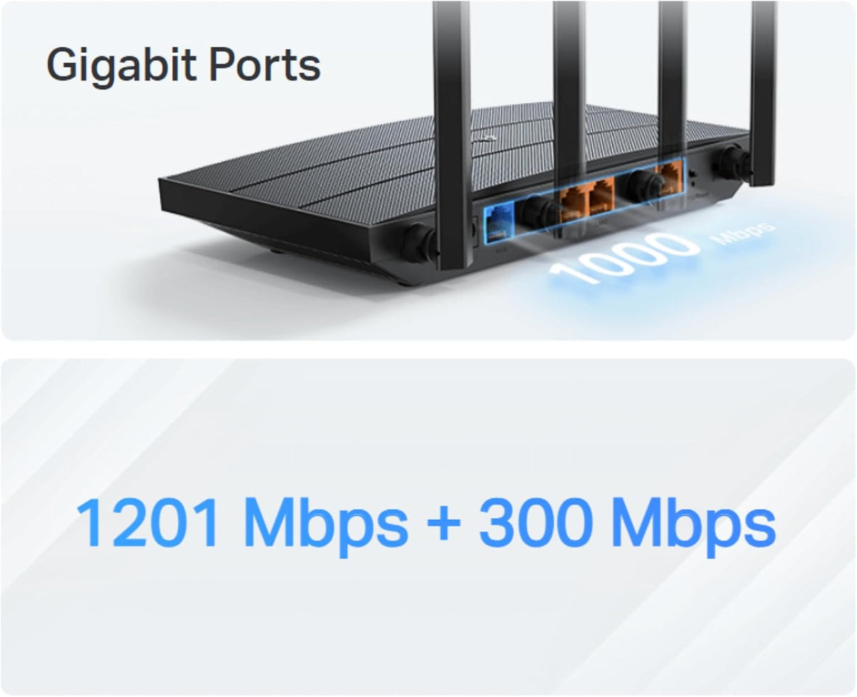 TP-Link Archer AX18 WiFi 6 Router - AX1500 Mbps, Gigabit Ethernet, VPN Server, Easy Setup, WPA3 Cybersecurity, Gaming Router for Xbox/PS4/Steam