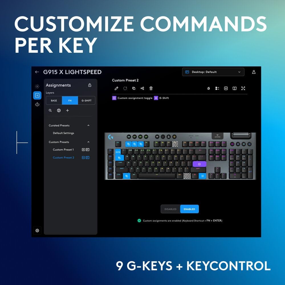 Logitech G915 X Wireless Gaming Keyboard — Black