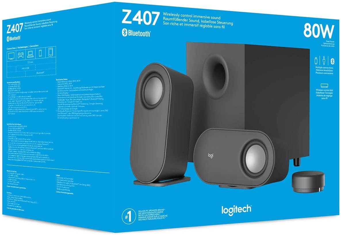 Logitech Z407 Speakers — Anthracite