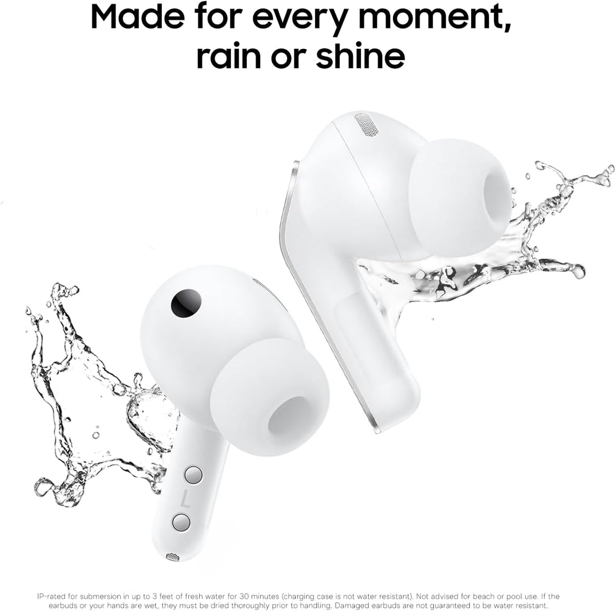 Samsung Galaxy Buds 4 Pro (2026) AI True Wireless Bluetooth Earbuds, Hi-Res Audio, 2-Way Speaker, ANC 2.0, Optimized Comfort, IP57, Live Translation, White [US Version, 2 Yr Warranty]
