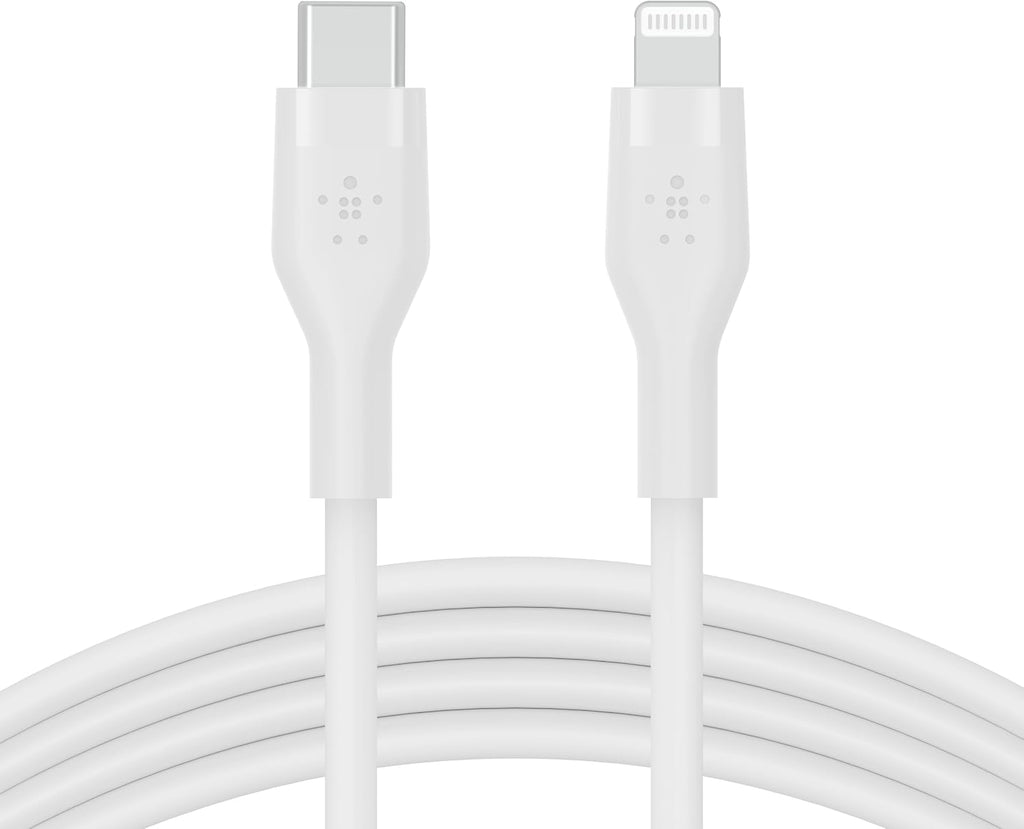 Belkin Silicone Cable Lightning to Type-C 1 Meter White