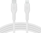 Belkin Silicone Cable Lightning to Type-C 1 Meter White