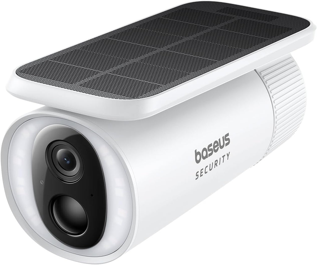 Baseus S1 Solar Outdoor Security Camera 2K — Solo Camera — White