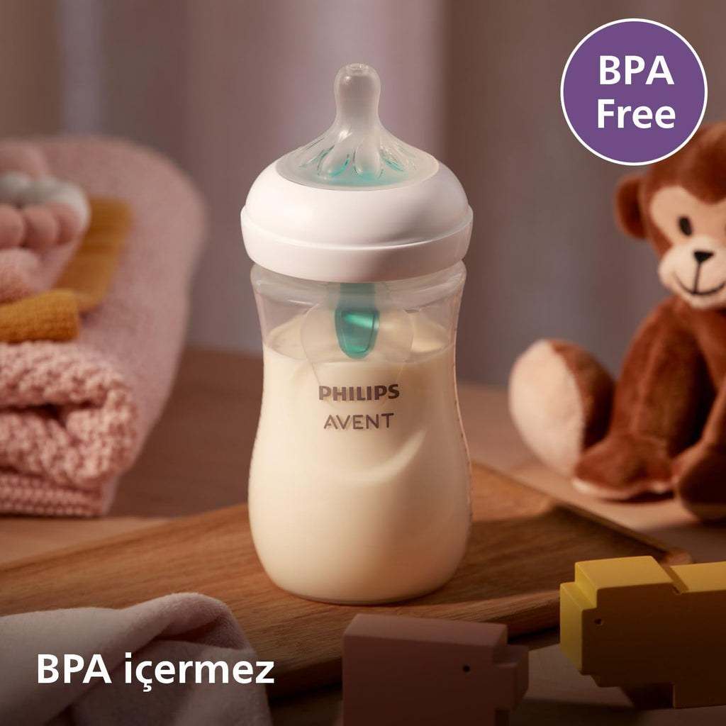 Philips Avent NATURAL 3.0 FEEDING BOTTLE 260ML X1 with vent — Transparent