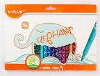 YPLUS Elephant Fibre Colouring Pens — 24 Colours