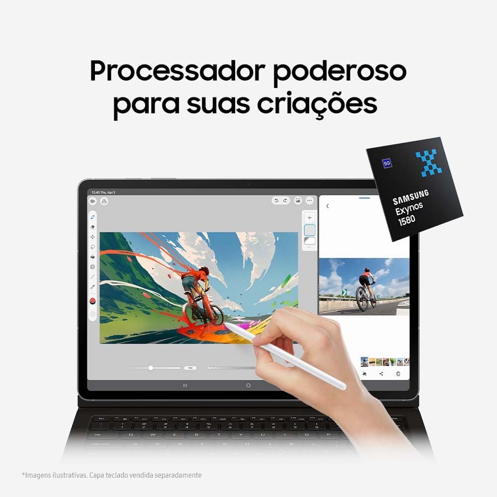 Samsung Galaxy Tab S10 FE+ w/S-Pen | 128GB, 8GB RAM, Wi-Fi Only | 13.1" LCD, WiFi 6E Android 15 Tablet, 4K Camera, Silver- International Version