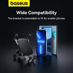 Baseus UltraControl Mega Series Car Phone Holder for Air Vent, Adaptive Clamp Arms, Secure Placement, Upgraded Tail Hook Car Phone Mount — Black