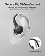 Belkin SoundForm ActiveFit Wireless Earphones with Built-in Microphone, USB-C Fast Charging, 36H Battery Life, IP54 Water Resistance - Bluetooth Earbuds for iPhone, iPad, Galaxy, Pixel, & More - Black