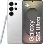 Samsung Galaxy S25 Ultra AI Phone, 256GB Storage, 12GB RAM, Titanium Whitesilver, Android Smartphone, 200MP Camera, S Pen, Long Battery Life (UAE Type Approved)