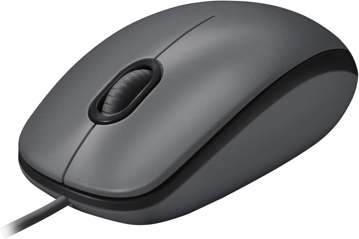 Logitech M100 Wired Mouse — Dark Grey