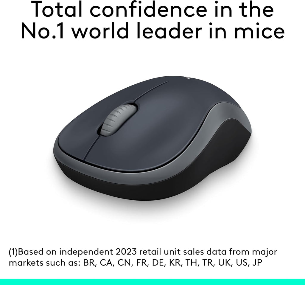 Logitech M185 Wireless Mouse — Black