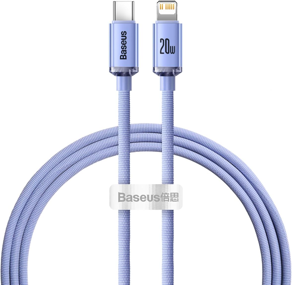 Baseus Crystal Shine USB-C to Lightning Cable 20W — 1.2m — Purple