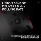 Logitech G PRO 2 LIGHTSPEED Gaming Mouse — Magenta