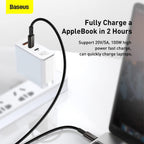 Baseus Tungsten Gold Fast Charging Data Cable Type-C to Type-C 100W 2m Black — Black