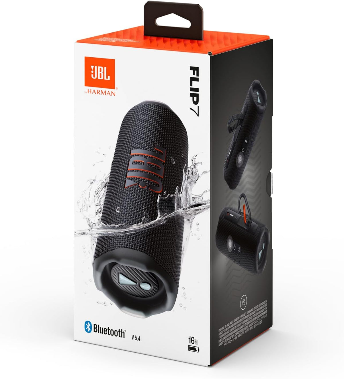 JBL Flip 7 Portable Bluetooth Speaker — Black