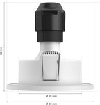Philips Hue White & Colour Ambiance Xamento recessed spotlights, pack of 3, dimmable bathroom lights for Hue lighting system with 16 million colours, intelligent light control via voice and app, white — White