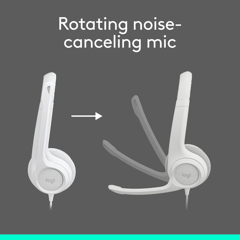 Logitech H390 Headset — Off White