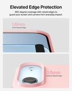Belkin SheerForce Protect MagSafe Compatible iPhone Air Case with Slim Design & Anti-Scratch Treated Coating - Magnetic, Transparent, & Shockproof Protective iPhone Case - Pink