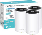TP-Link Deco XE75 Pro AXE5400 Whole Home Tri-Band Mesh Wi-Fi 6E System, 1× 2.5 Gbps Port + 2× Gigabit Ports, AI-Driven Mesh, cover up to 2,900 ft2, Connect up to 200 devices, HomeShield, 8K, Pack of 3