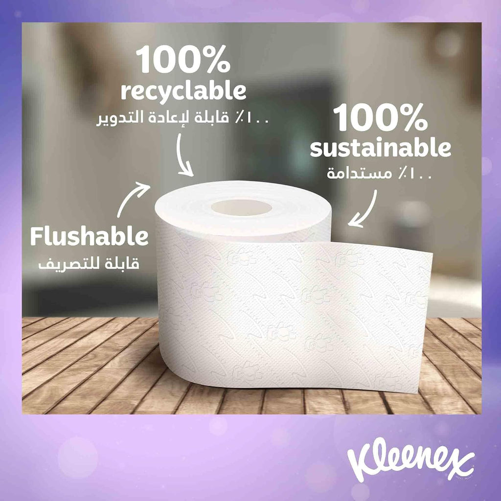 Kleenex Extra Dry ToiletTissue Paper, 3 PLY, 80 Rolls x 140 Sheets, Embossed Bathroom Tissue with Superior Absorbency — additional view 5