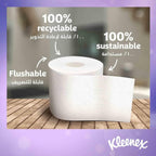 Kleenex Extra Dry Toilet Tissue Paper, 3 PLY, 4 Rolls x 140 Sheets, Embossed Bathroom Tissue with Superior Absorbency — additional view 5