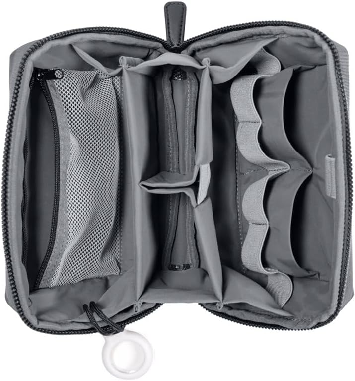 Belkin Tech Travel Bag Cable Organiser - Carrying Case for Travel Accessories - Fits iPhone, Power Bank, Charging Block, Apple Pencil, AirTag Holder - Travel Friendly, Soft Durable Fabric