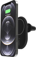 Belkin BoostCharge Wireless Charger, Magnetic Car Charger, Phone Mount Holder Compatible with MagSafe Enabled iPhone 16, 15, 14, 13, 12, Mini, Plus, Pro, Pro Max and More (Cable and Charger Included)