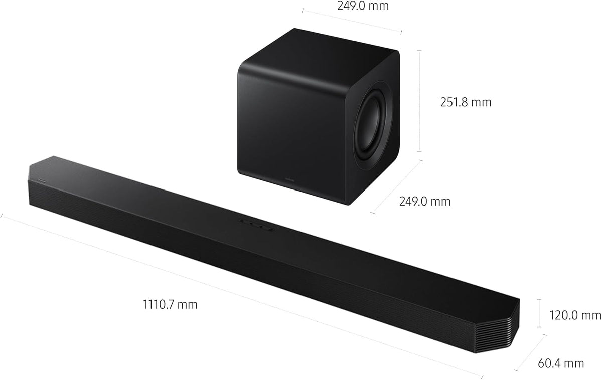 Samsung Q-series Soundbar HW-Q800H 5.1.2ch Subwoofer, Wireless Dolby Atmos, Q-Symphony, SpaceFit Sound Pro, Wireless TV connection, HW-Q800H/ZN (2026 - UAE Version)