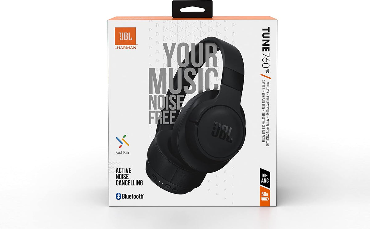 JBL Tune 760NC Wireless Noise Cancelling Headphones — Black