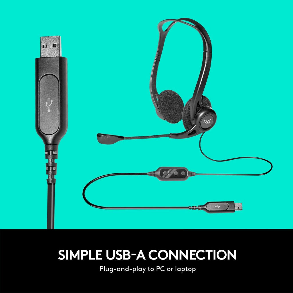 Logitech 960 USB Headset — Black
