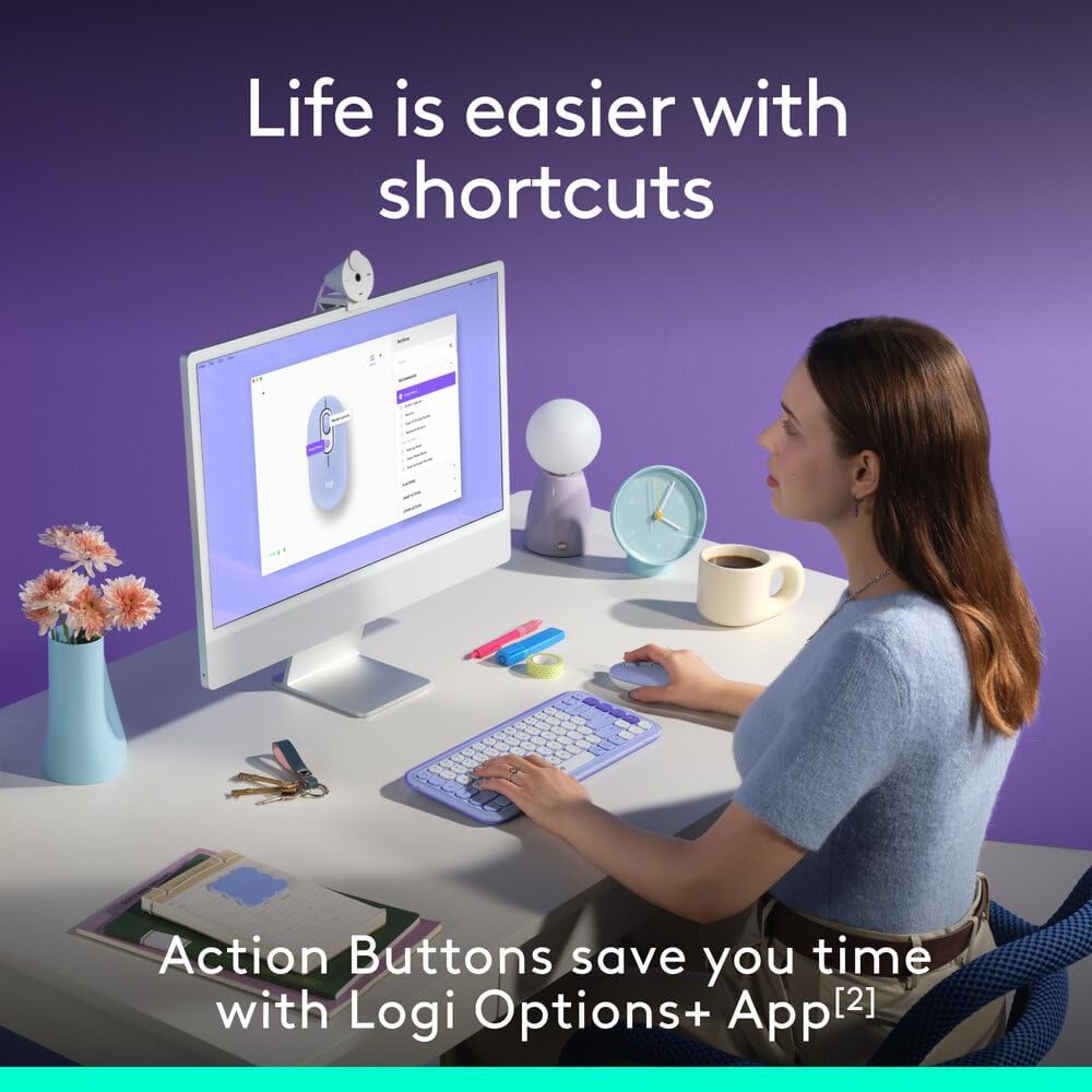 Logitech POP Mouse Wireless Mouse — Purple