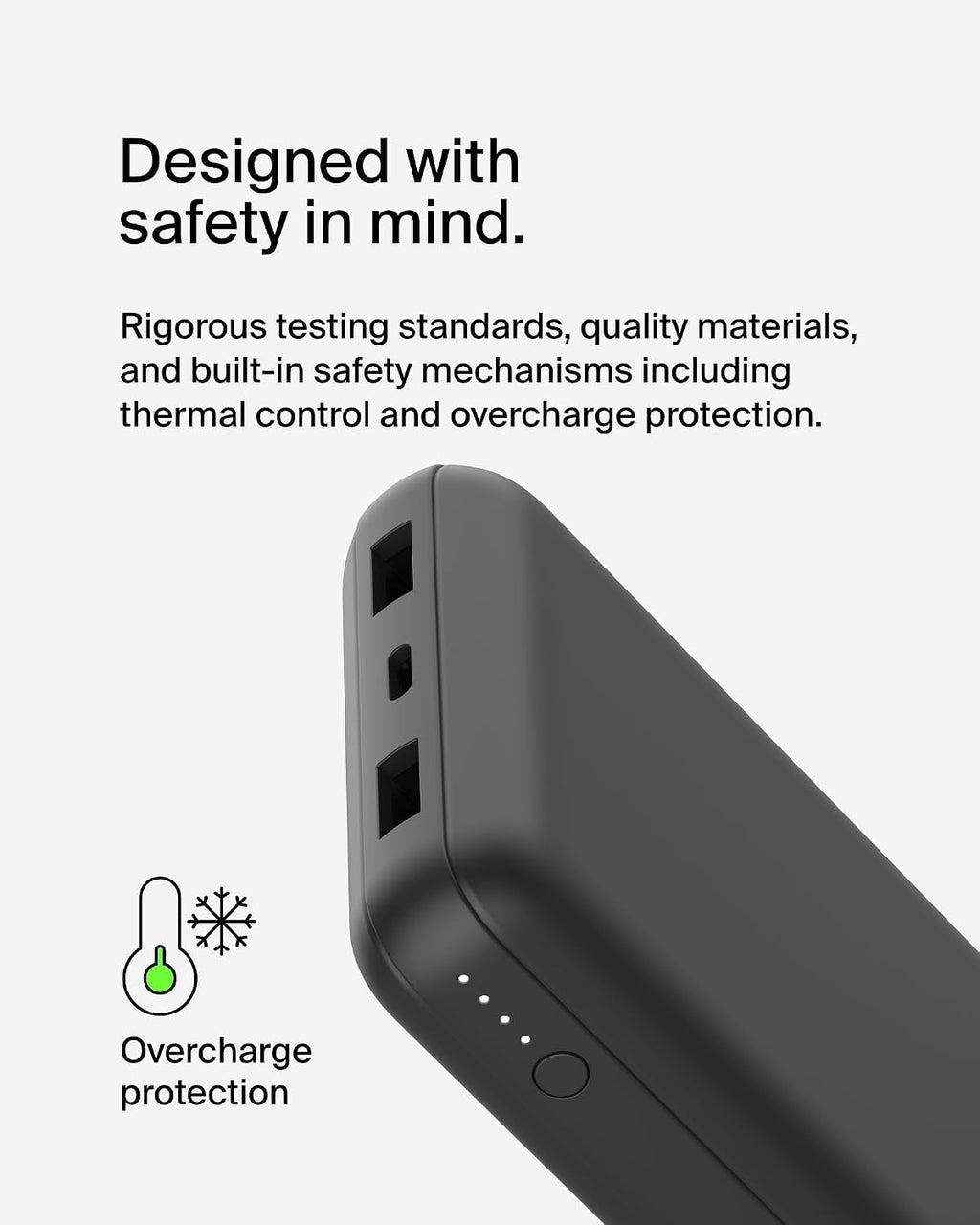 Belkin USB C Portable Charger 20000 Mah, 20K Power Bank With Type Input Output Port And 2 A Ports Included To Cable For Iphone, Galaxy, More – Black