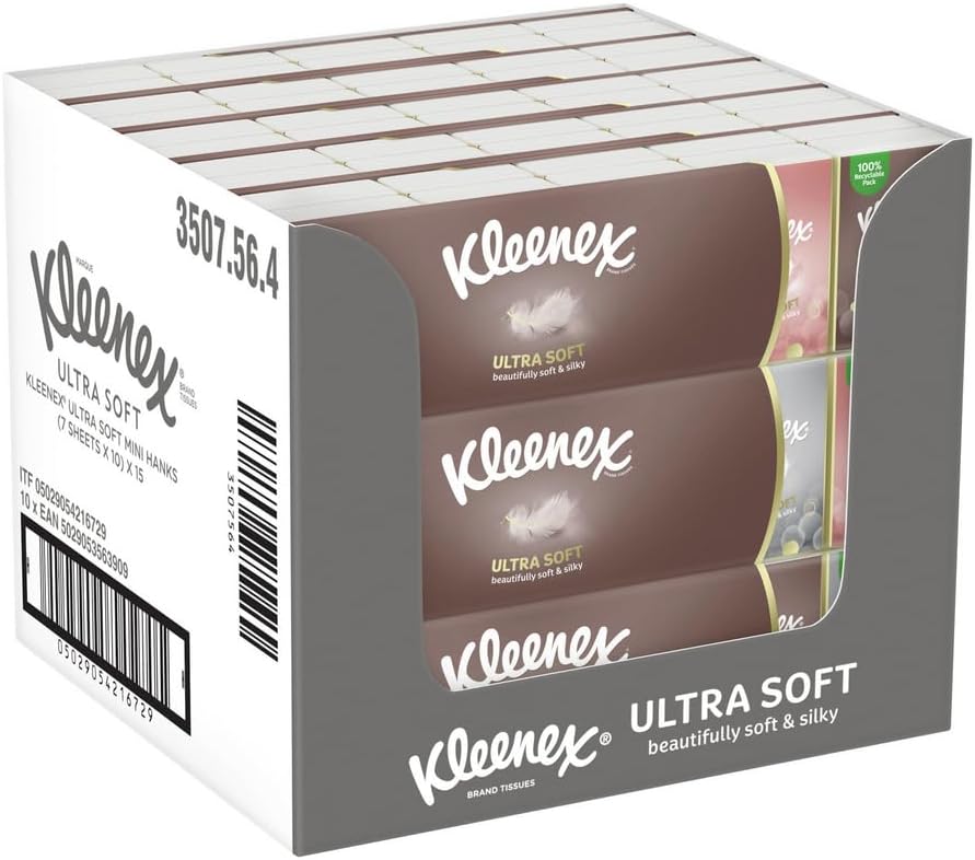 Kleenex Ultra Soft Pocket Pack Tissues, 150 Pack x 7 sheets (4ply) — additional view 2