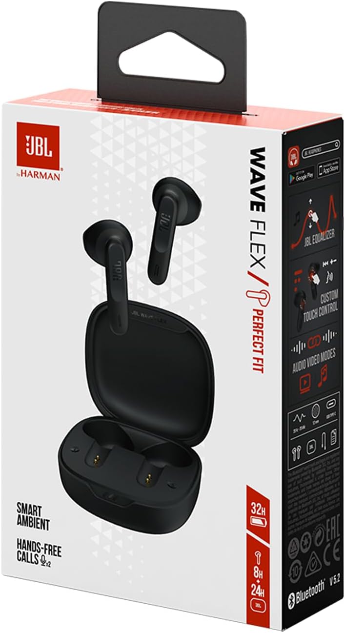 JBL Wave Flex True Wireless Earbuds — Black