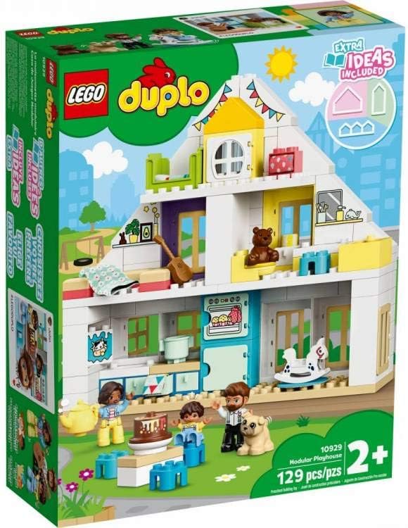 LEGO DUPLO Town Modular Playhouse 10929 Dollhouse with Furniture and a Family — image 1