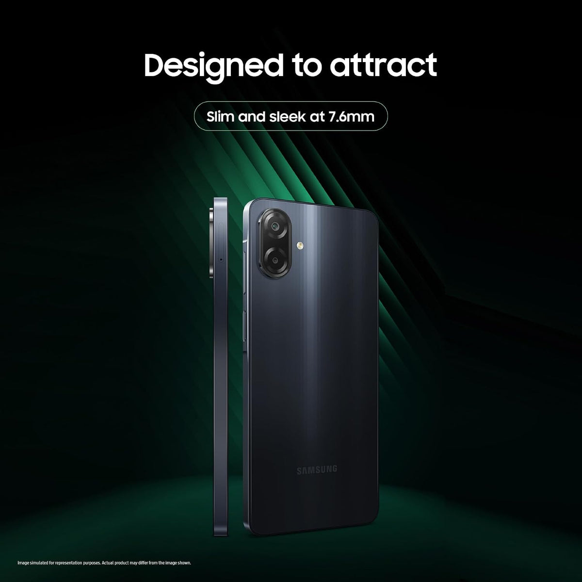 Samsung Galaxy M07 (Black, 4GB RAM, 64GB Storage) | MediaTek Helio G99 | IP54 Rating | 50MP Auto Focus Camera | 7.6mm Slim | 5000mAh Battery| 25W Fast Charging | 6 Gen of OS Upgrades | Without Charger