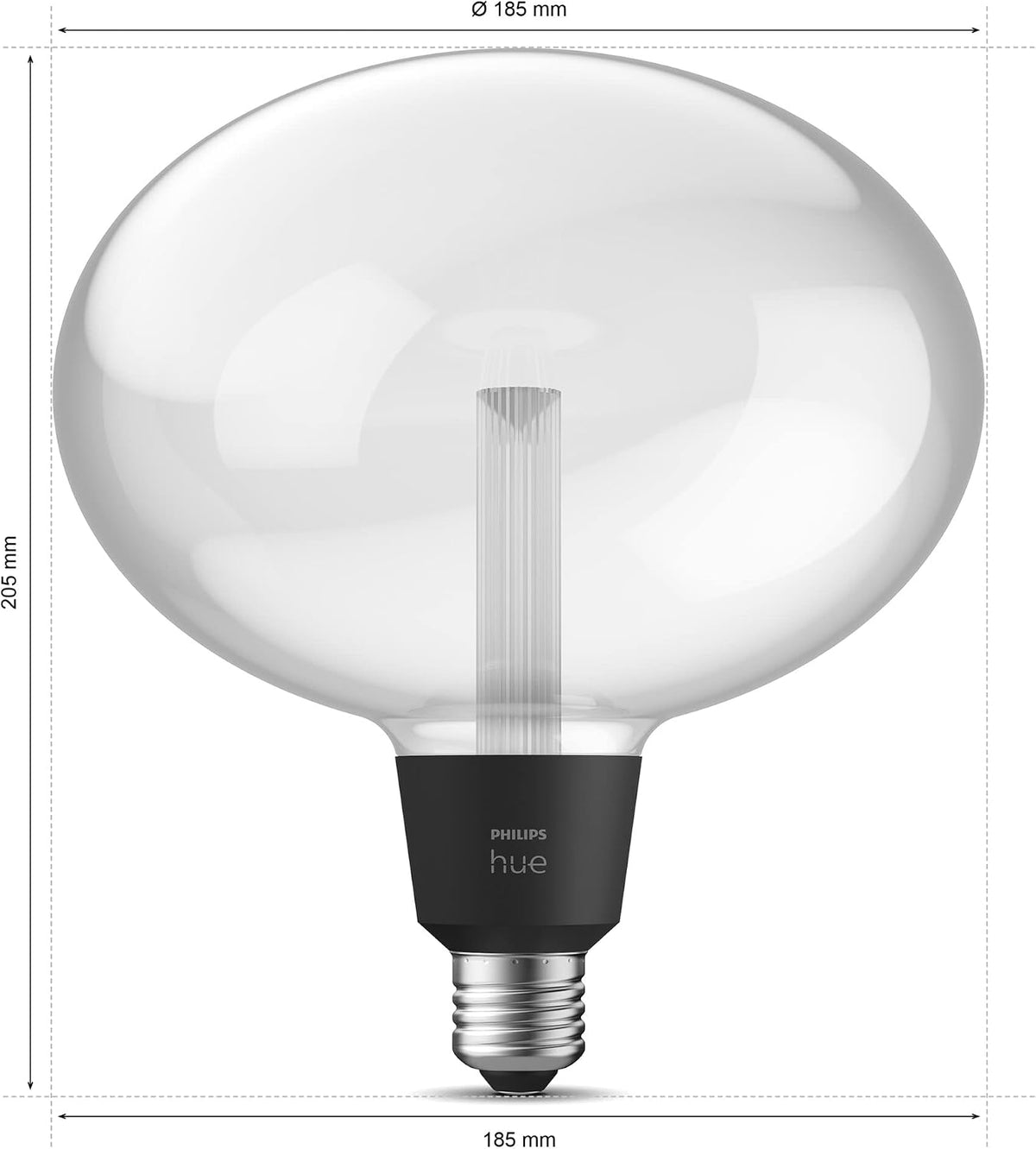 Philips Hue Ellipse White and Colour Ambiance LED Smart Light Bulb [E27 Edison Screw] for Indoor Home Lighting. Bedroom, Livingroom and Dining. — Colour