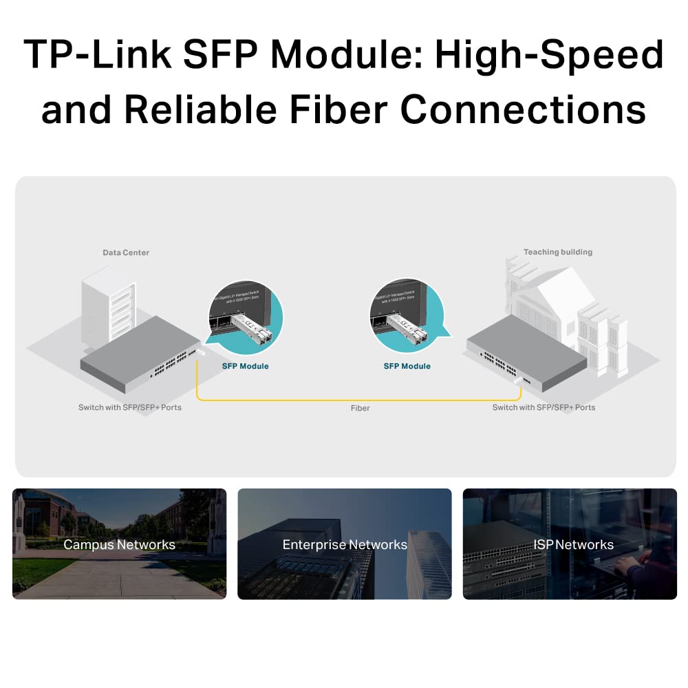 TP-Link TL-SM311LM MiniGBIC Module - 1.25Gbps, 1310nm, 3.3V, Single-mode, IEEE 802.3z - Silver, Automatic, Panel Mount