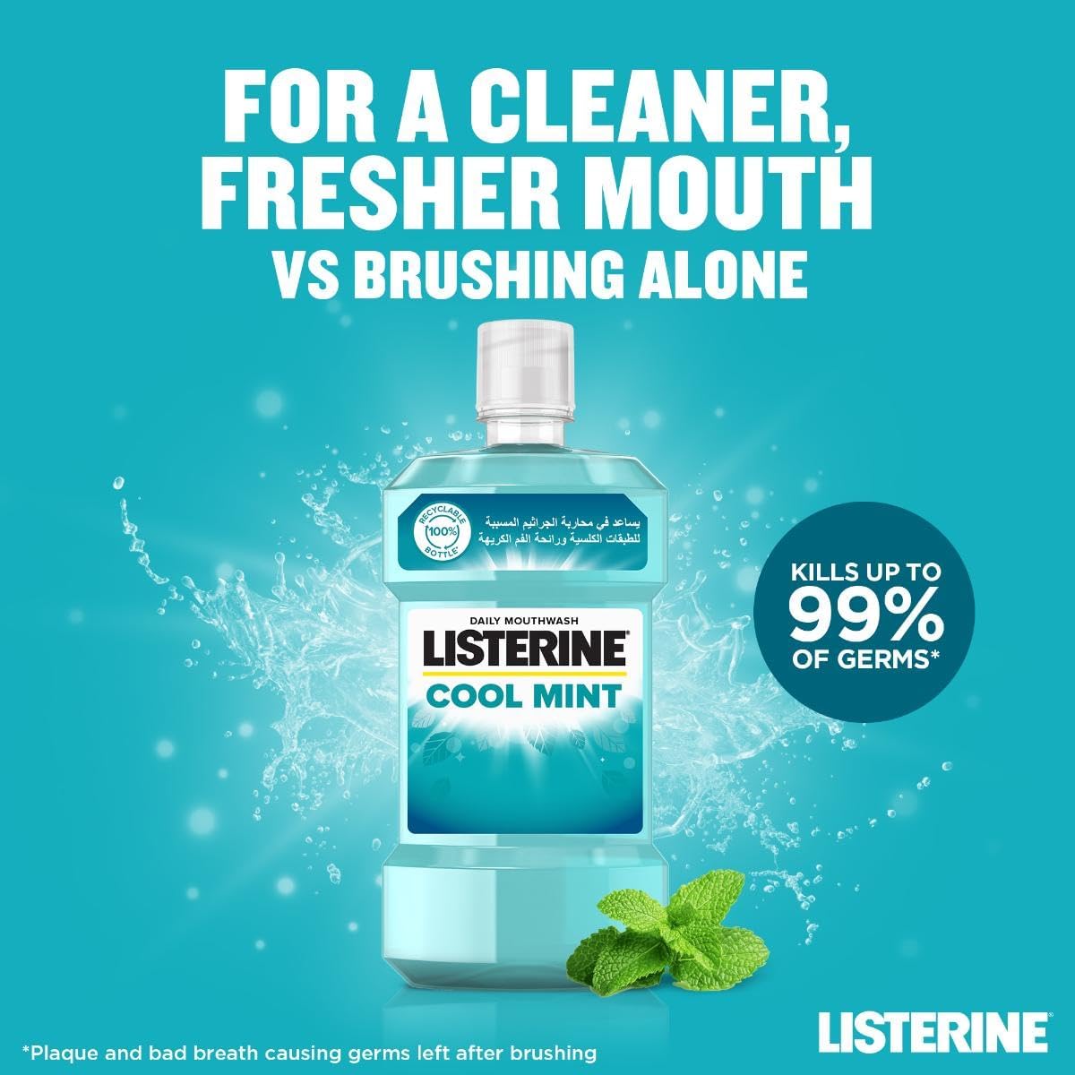 Listerine Cool Mint Mouthwash, 500 ml — additional product view 3