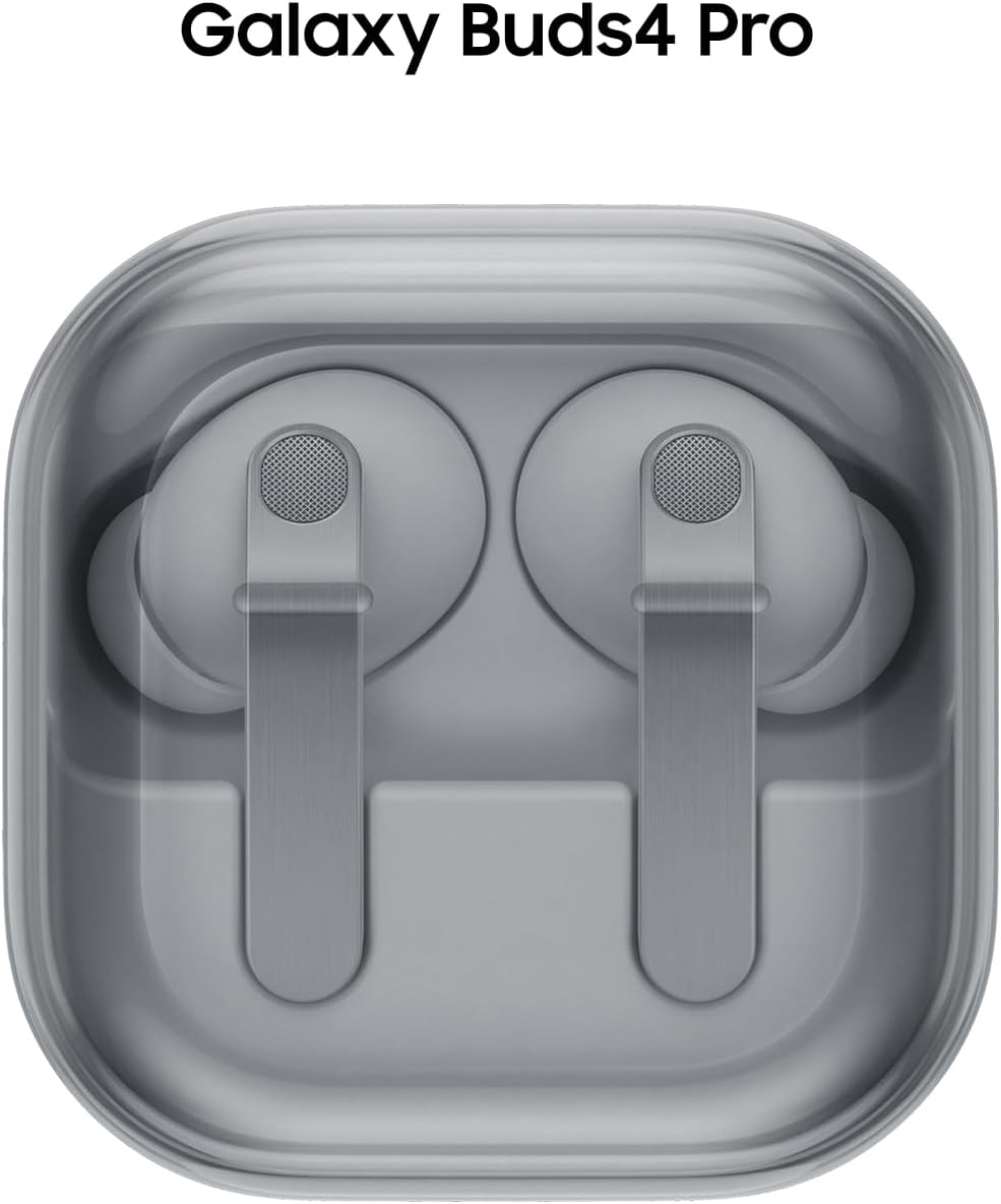 Samsung Galaxy Buds 4 Pro (2026) AI True Wireless Bluetooth Earbuds, Hi-Res Audio, 2-Way Speaker, ANC 2.0, Optimized Comfort, IP57, Live Translation, White [US Version, 2 Yr Warranty]