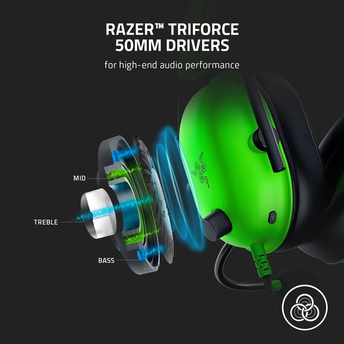 Razer Blackshark V2 X Gaming Headset — Green — product image 2