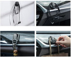 Baseus Beetle Portable Car Hooks Hangers Car Multi-Function Hook for Key Chain Rack, USB Cable Organizer, Headphone Cable Winder(2 Pack) (Dark Grey) — Dark Grey