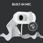 Logitech BRIO 100 Webcam — Off White