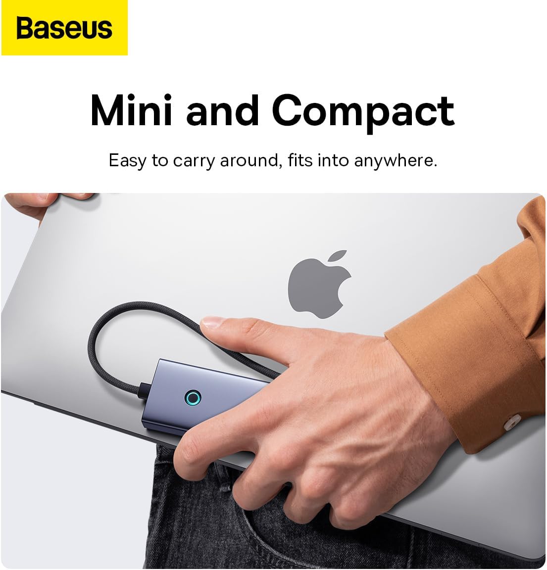 Baseus UltraJoy USB-C Hub 7-in-1 — HDMI 4K 60Hz, USB, PD, Ethernet and SD/TF — Space Grey