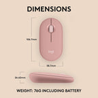 Logitech M350S Wireless Mouse — Rose