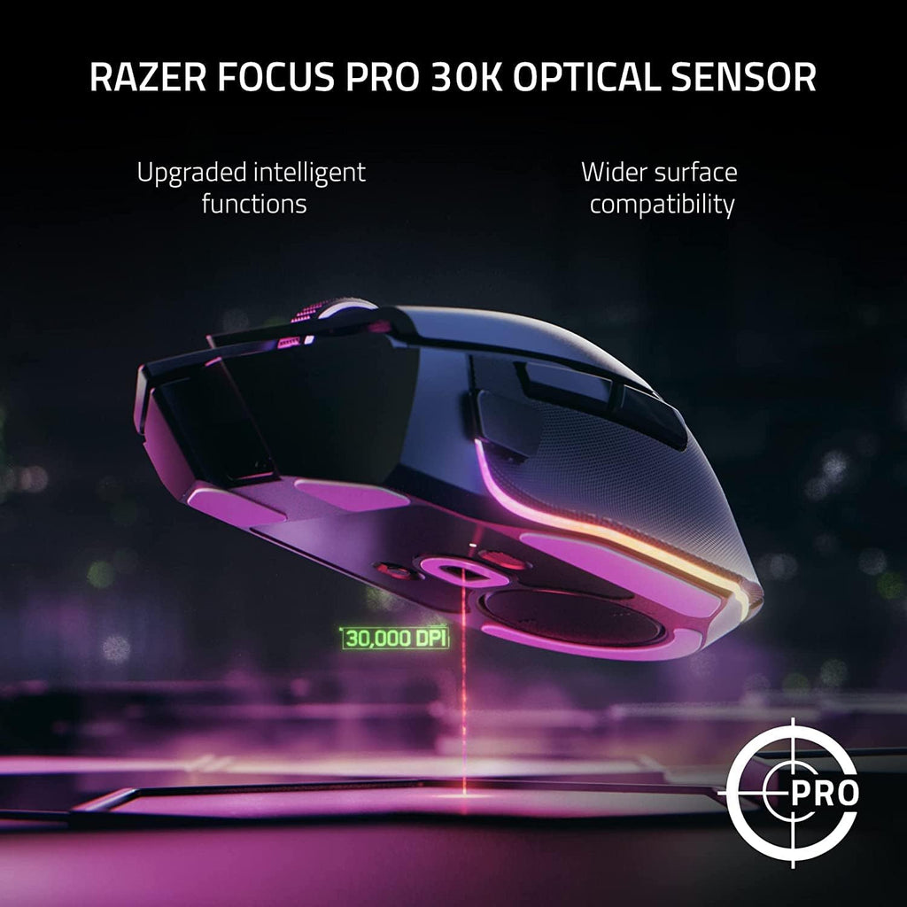 Razer Basilisk V3 Pro Customizable Wireless Gaming Mouse — White — product image 5