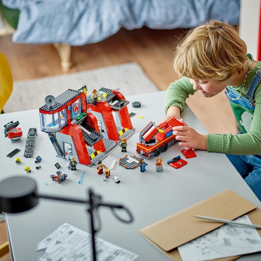 LEGO City Fire Station with Fire Engine 60414
