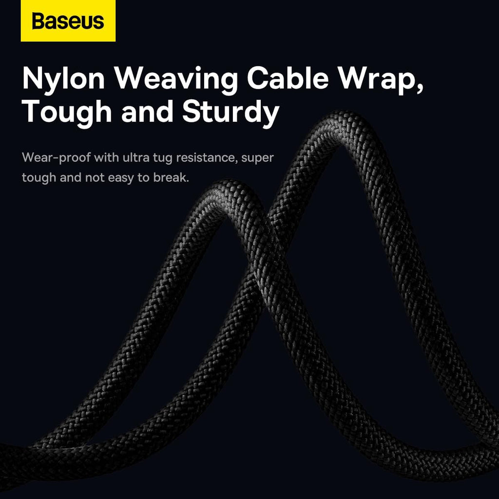 Baseus StarSpeed USB-A to Lightning / Micro-USB / USB-C Cable 3.5A — 1.2m — Black
