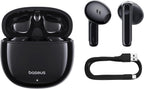 Baseus Bowie E13 TWS Earbuds Bluetooth 5.3 Wireless Earphones, 30H Playtime, 12mm Drivers, 0.06s Low Latency, Fast Charging, App Control, Custom EQ, Touch Controls — Black