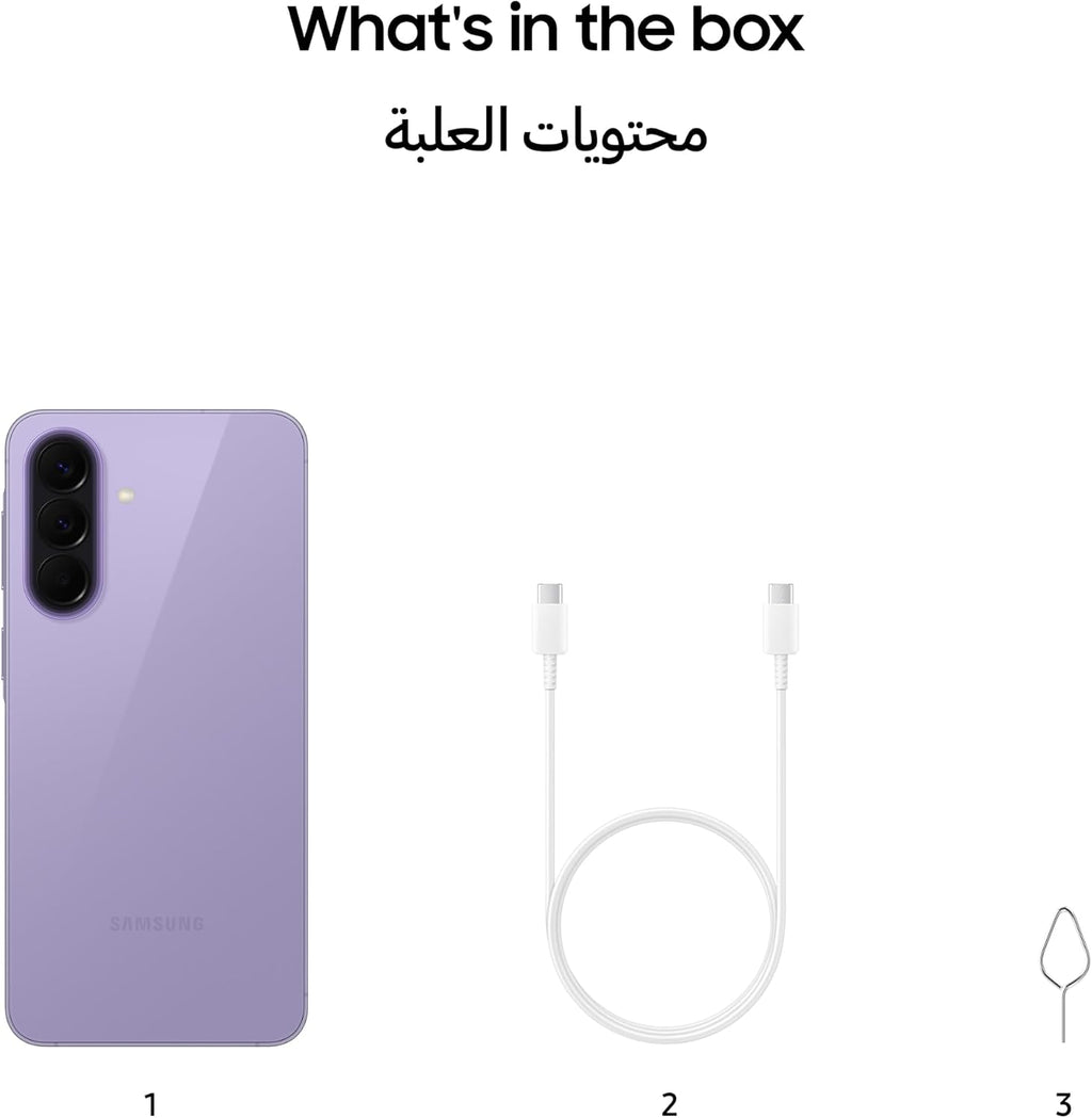 Samsung Galaxy A57 5G Android Smartphone, 128GB Storage, 8GB RAM, Awesome Lilac, 6x OS Upgrades, Large Display, 50MP Camera, Long Battery Life (UAE Version)